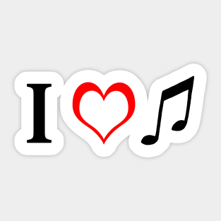 I love music Sticker